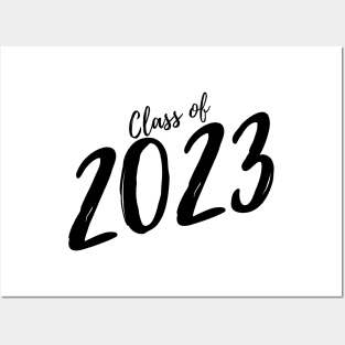 Class Of 2023. Simple Typography Black 2023 Class Of/ Graduation Design. Posters and Art